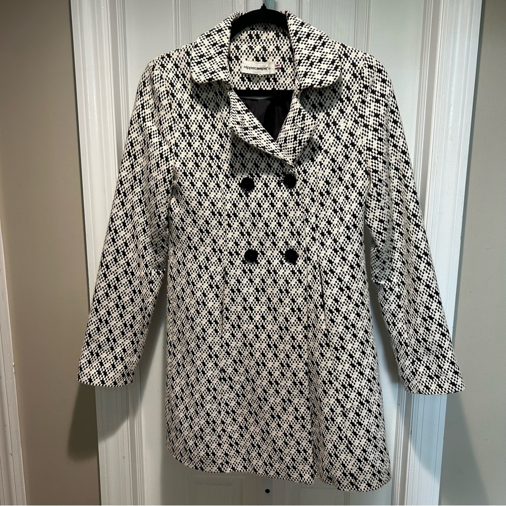 Hippocampe Vintage French Mod Double-Breasted Coat – Size 36